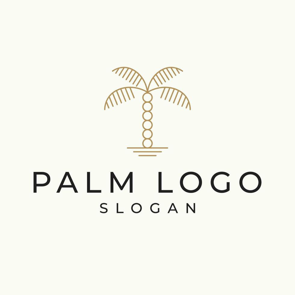 palm logo vector ontwerp. meetkundig Boheems tropisch logo sjabloon.