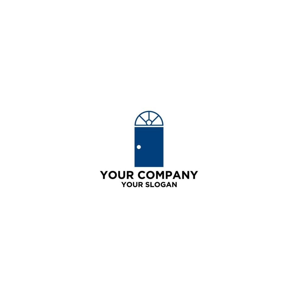 gemakkelijk blauw deur logo ontwerp vector