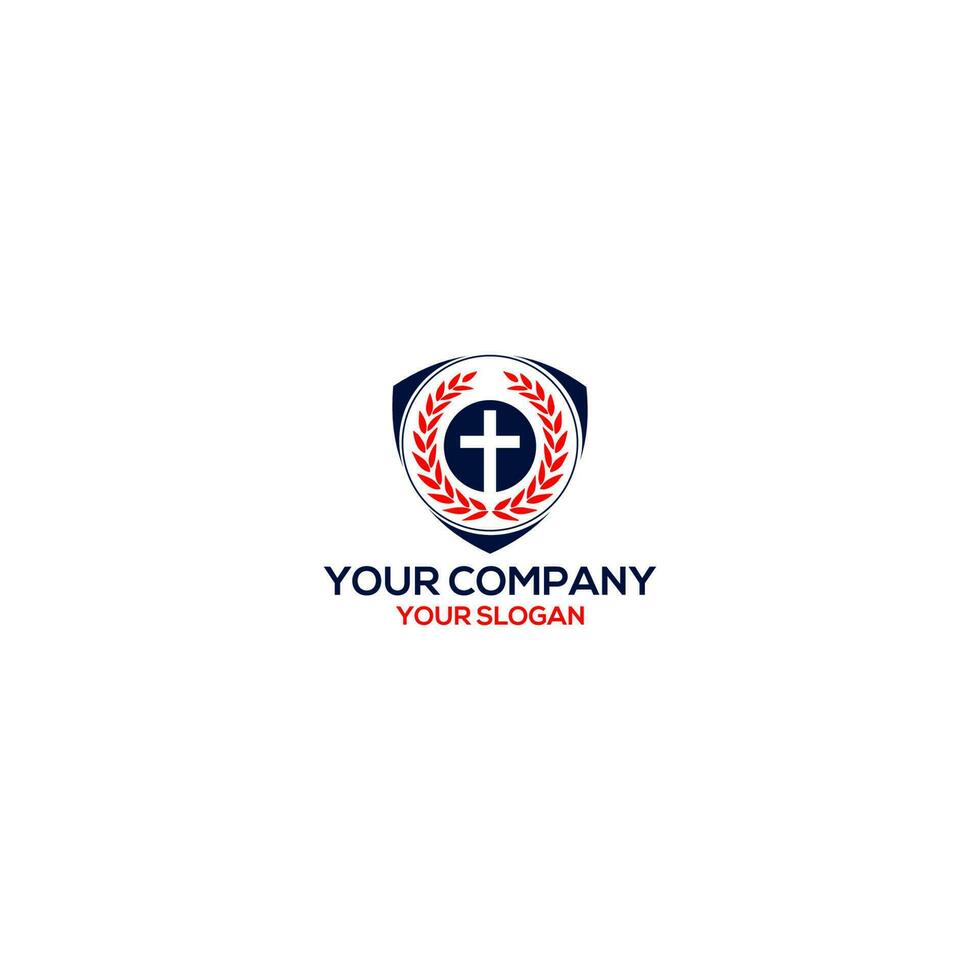 schild kerk logo ontwerp vector
