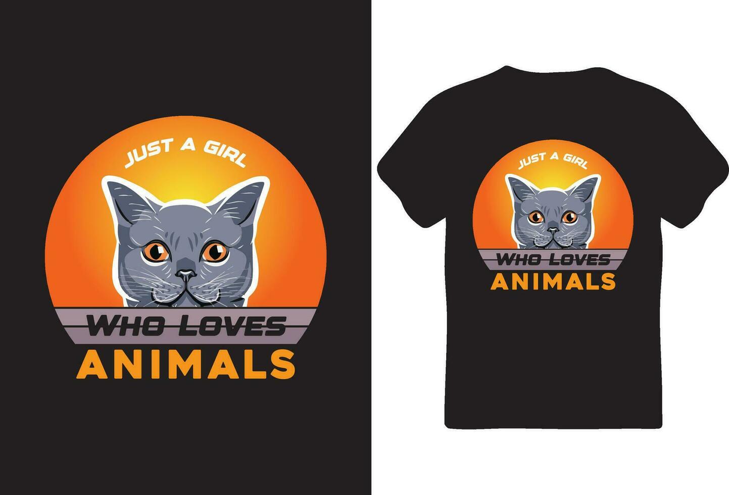 kat t-shirt ontwerp voor u vector