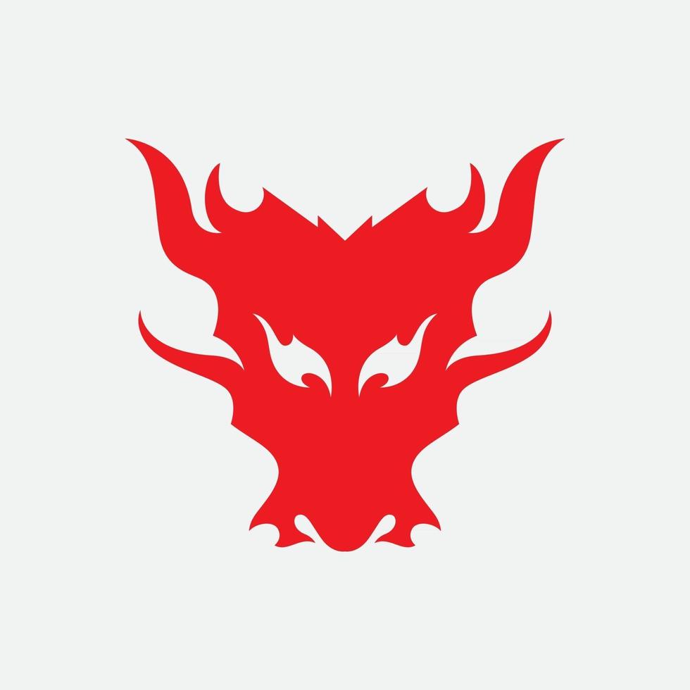 draak hoofd logo vector icon