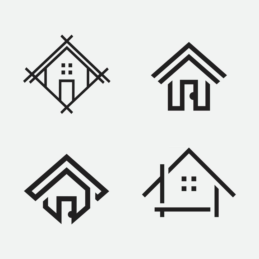 huis gebouw logo en symbool vector