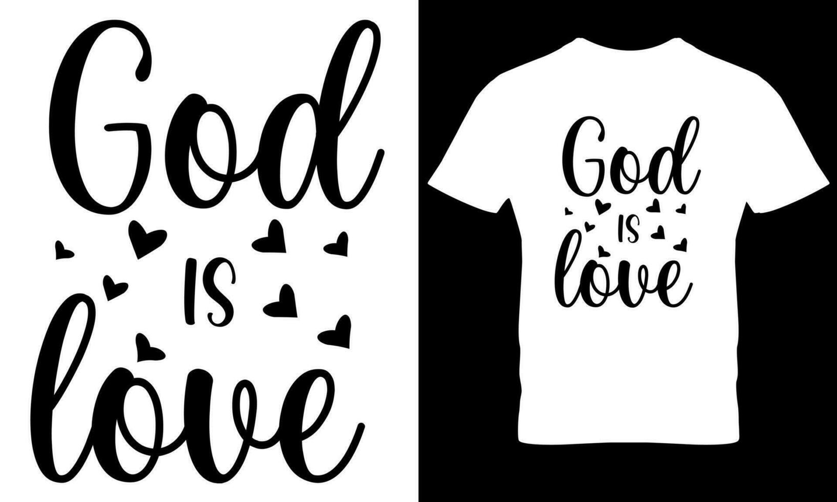 god is liefde t overhemd ontwerp vector