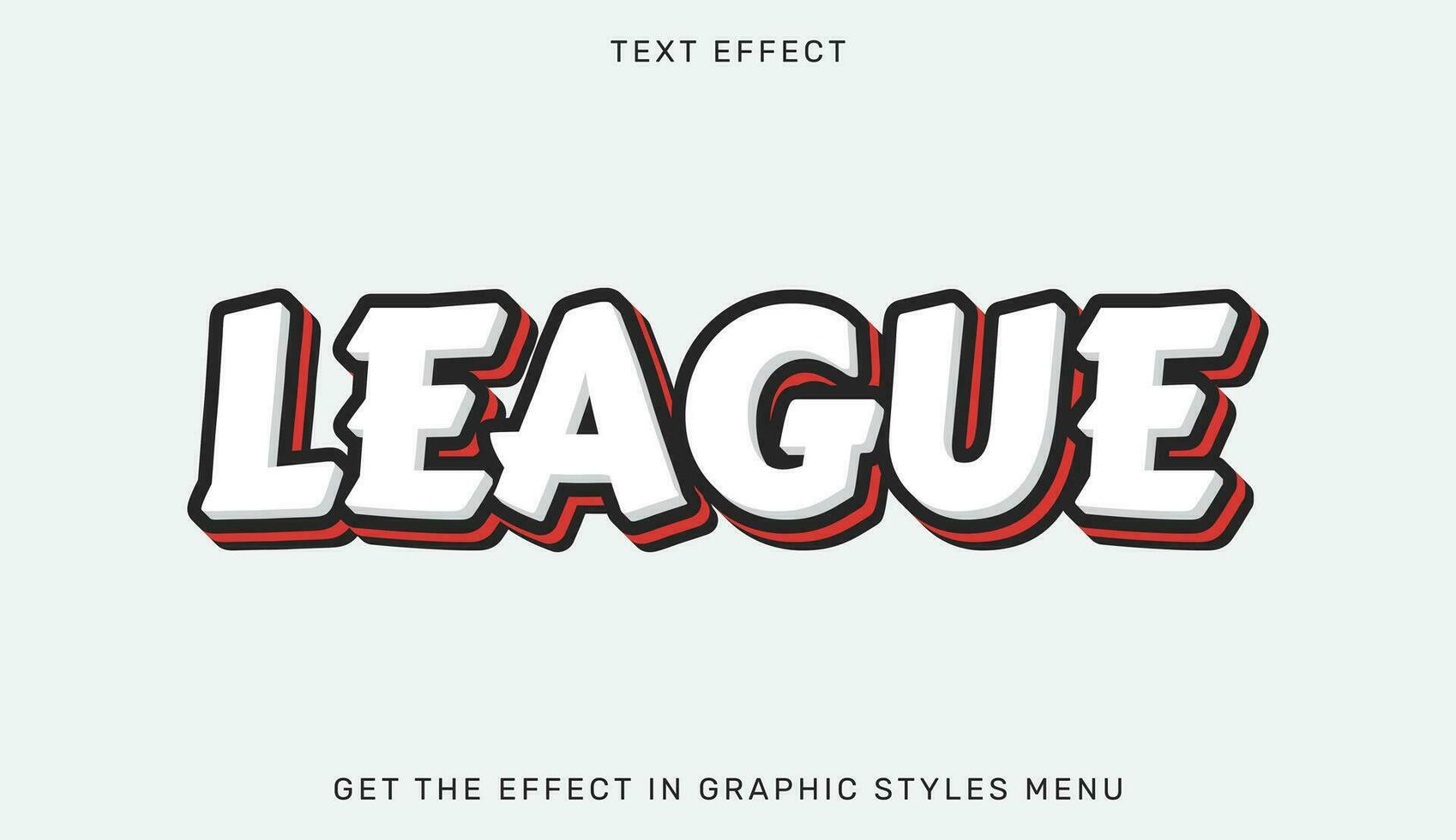 liga bewerkbare tekst effect in 3d stijl vector