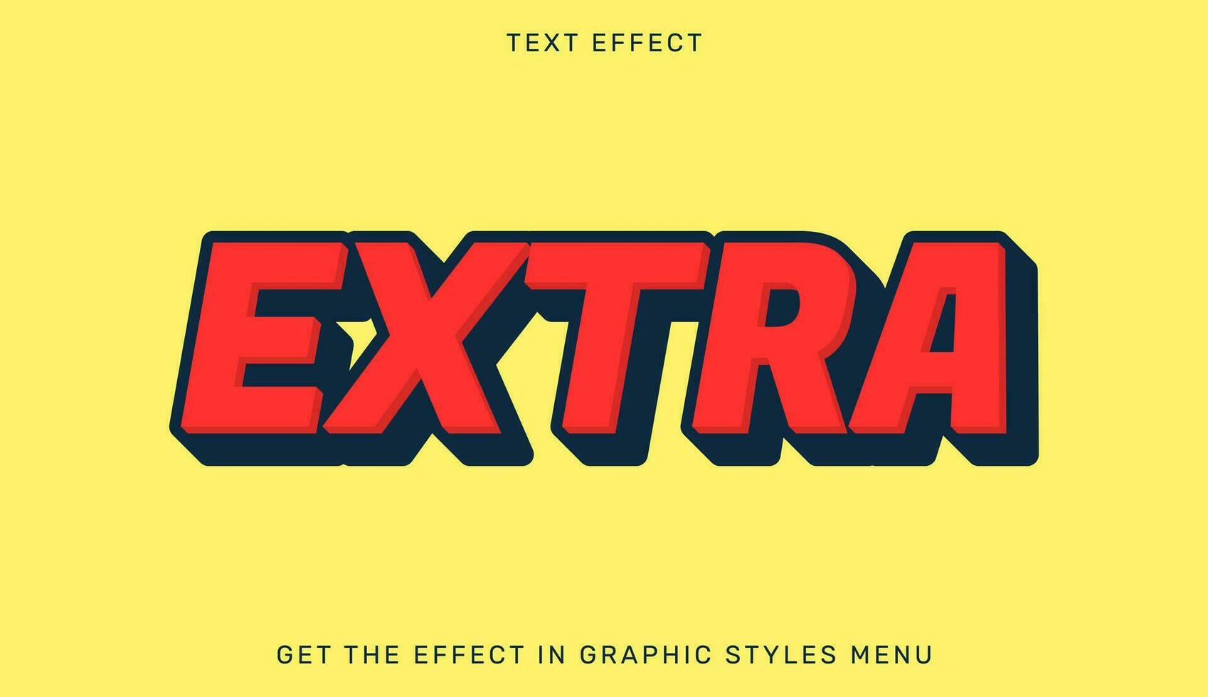 extra tekst effect in 3d stijl vector
