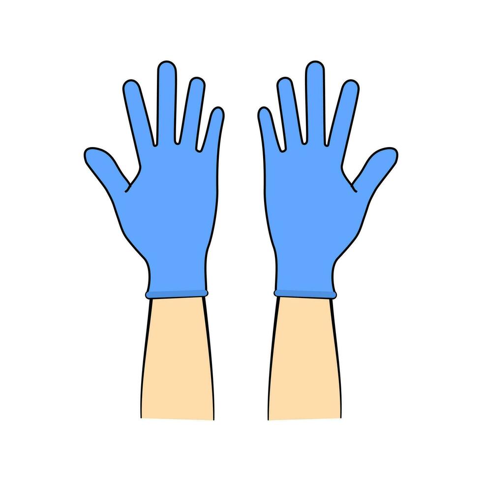 beschikbaar latex handschoenen. vector illustratie eps 10.