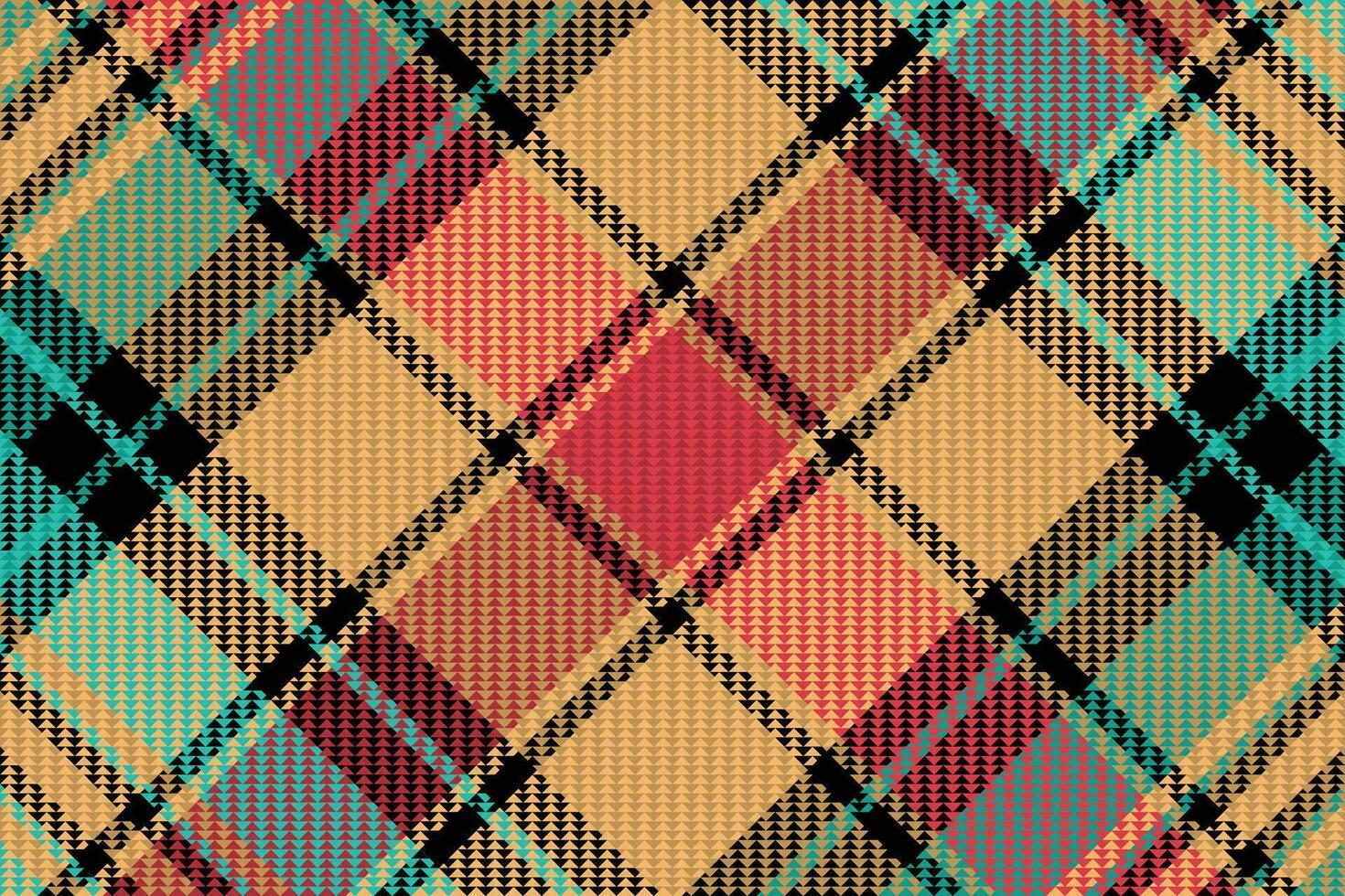 Schotse ruit of plaid retro kleur patroon. vector