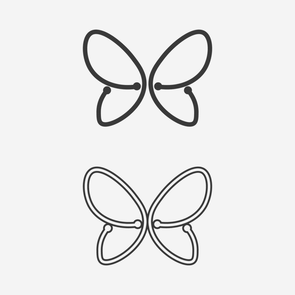 schoonheid vlinder dier icoon ontwerp vector