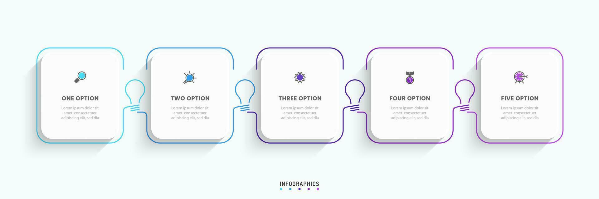 vector infographic labelontwerpsjabloon met pictogrammen en 5 opties of stappen. kan worden gebruikt voor procesdiagram, presentaties, workflowlay-out, banner, stroomschema, infografiek.