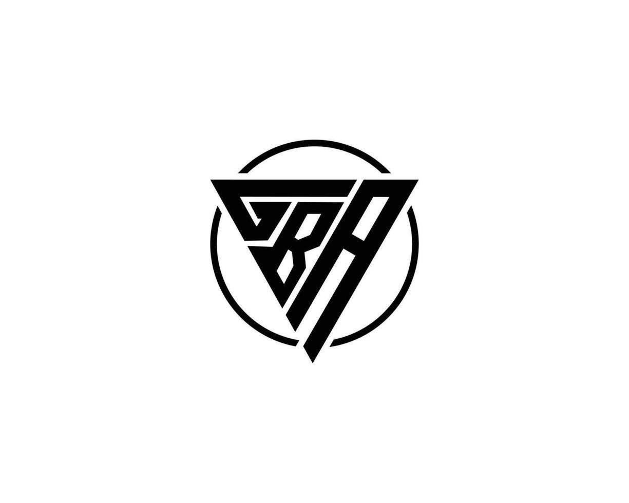 eerste gba brief abstract logo ontwerp modern driehoek vector sjabloon.