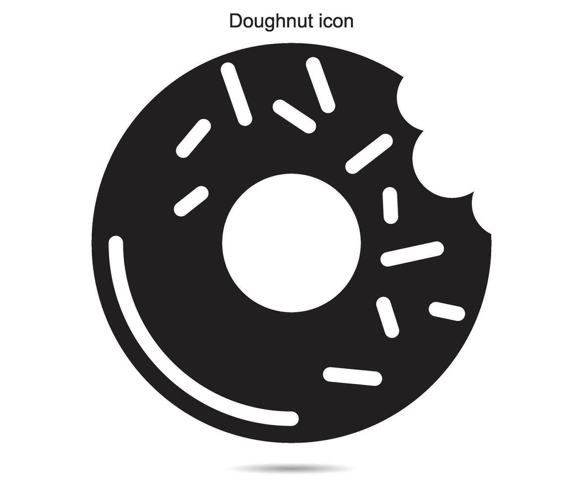 donut icoon, vector illustratie.