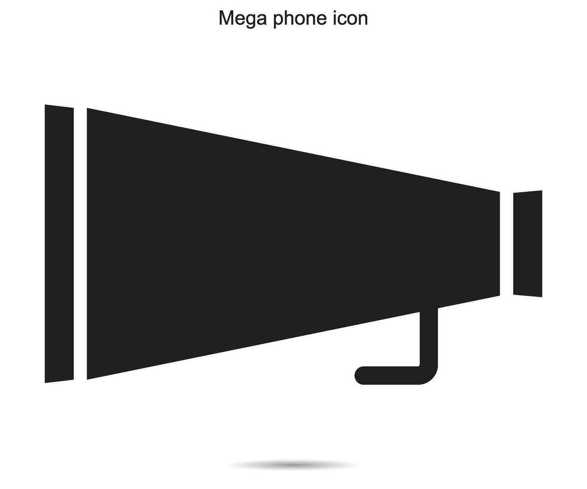 mega telefoon icoon, vector illustratie.