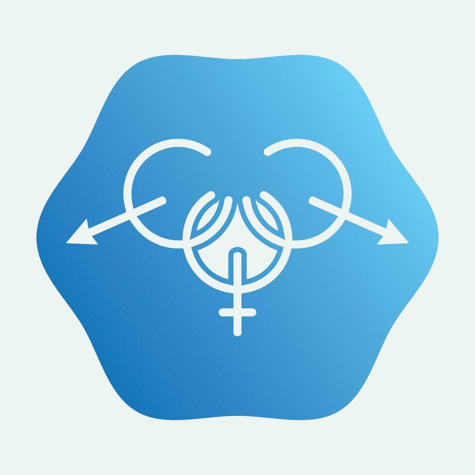 diagonaal icoon logo geslacht vector