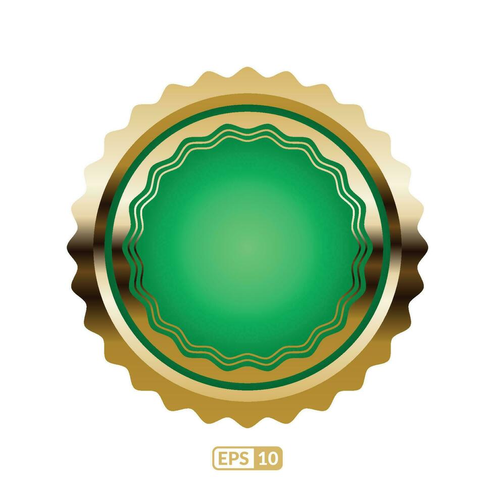 luxe jade groen insigne en label. vector