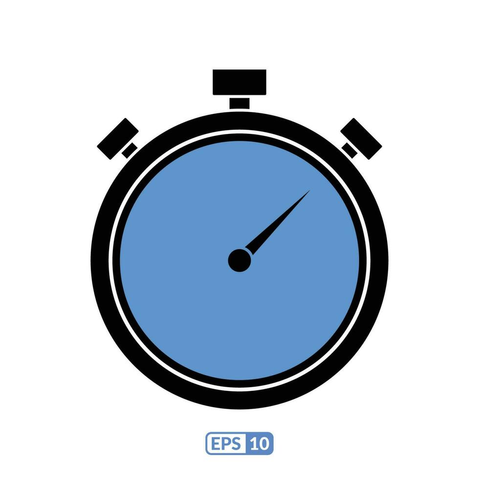 stopwatch solide symbool eps10. een stopwatch icoon Aan een wit achtergrond vector