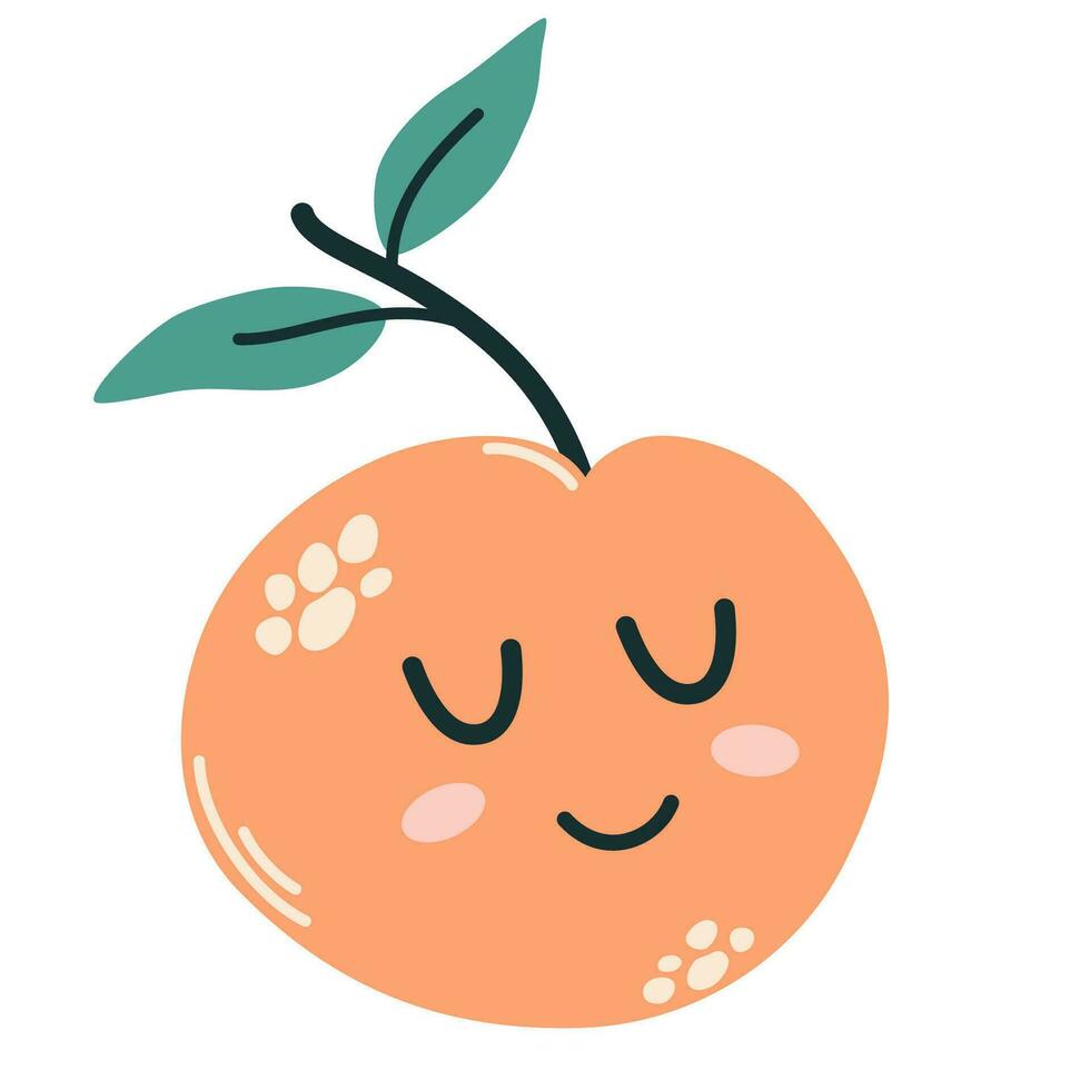 Peer karakter icoon met smiley gezicht. schattig fruit. vector illustraties in een pastel palet voor kinderen geïsoleerd Aan de wit achtergrond.