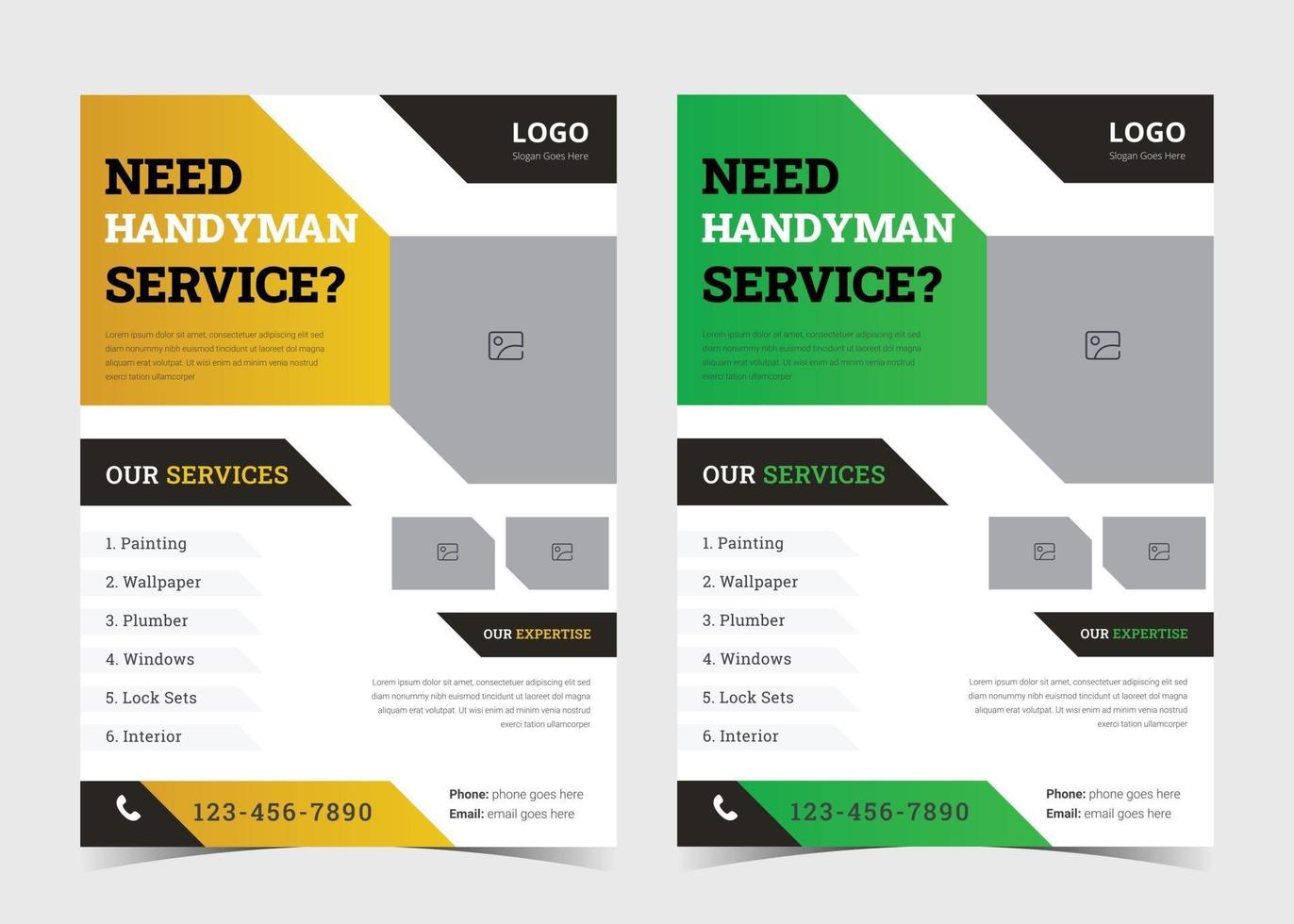 klusjesman flyer sjabloon. klusjesman service flyer ideeën. huis reparatie service folder sjabloon. klusjesman huis reparatie service poster ontwerp voorbeeld vector