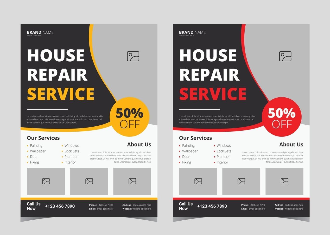 klusjesman flyer sjabloon. klusjesman service flyer ideeën. huis reparatie service folder sjabloon. klusjesman huis reparatie service poster ontwerp voorbeeld vector