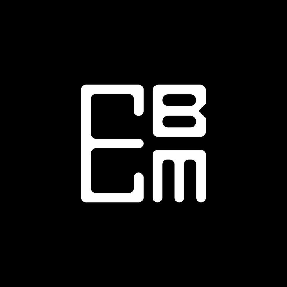ebm brief logo creatief ontwerp met vector grafisch, ebm gemakkelijk en modern logo. ebm luxueus alfabet ontwerp