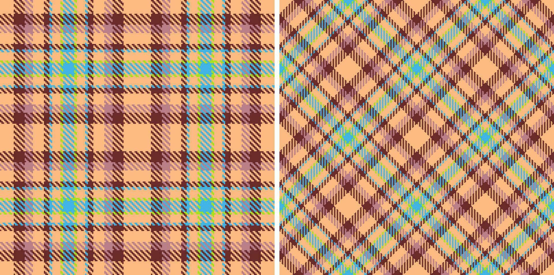 kleding stof vector textiel van controleren plaid naadloos met een structuur achtergrond patroon tartan.