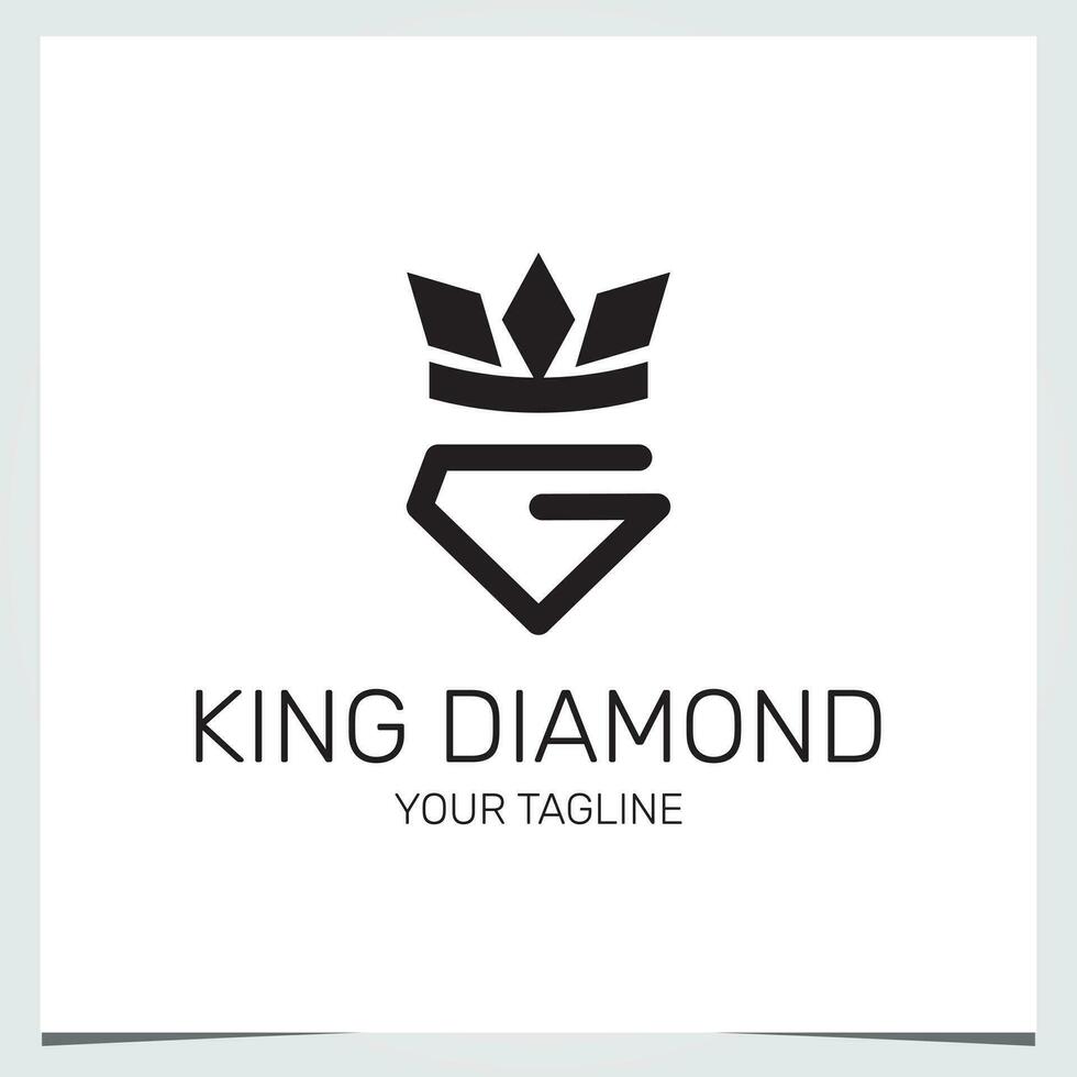 brief g koning logo premie elegant sjabloon vector eps 10