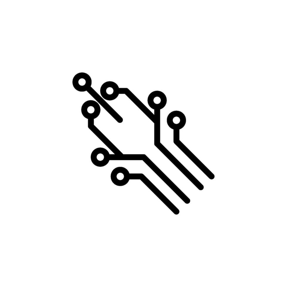 stroomkring elektronisch icoon vector sjabloon