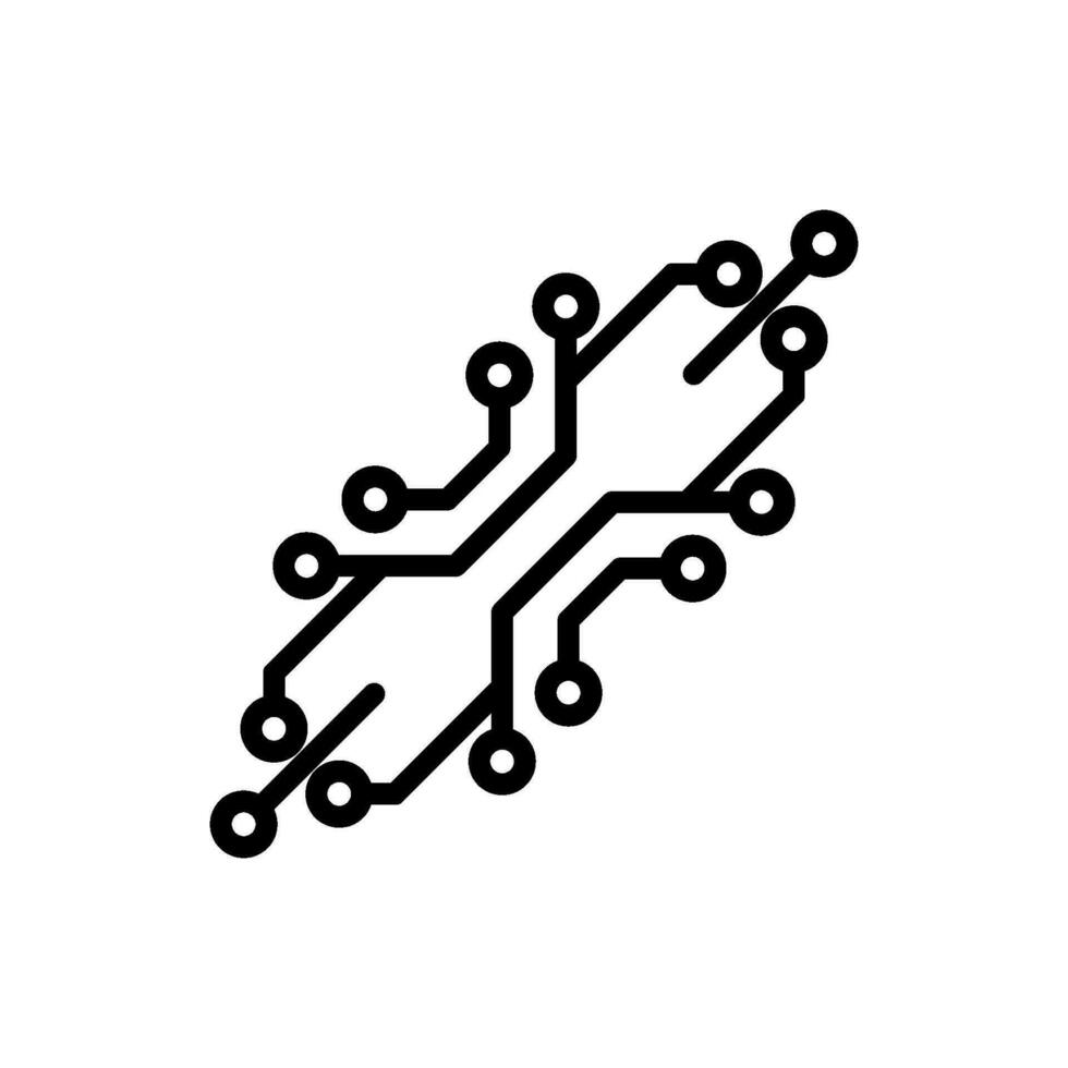 stroomkring elektronisch icoon vector sjabloon