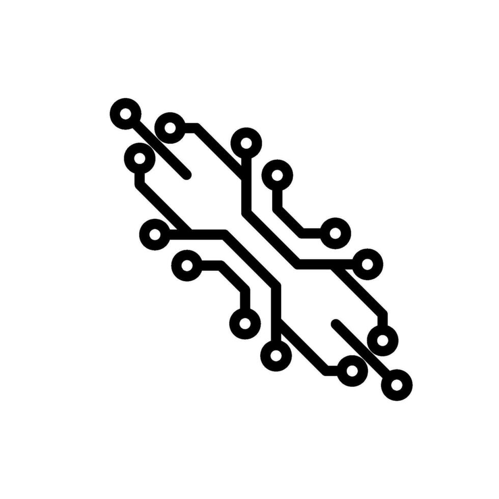 stroomkring elektronisch icoon vector sjabloon