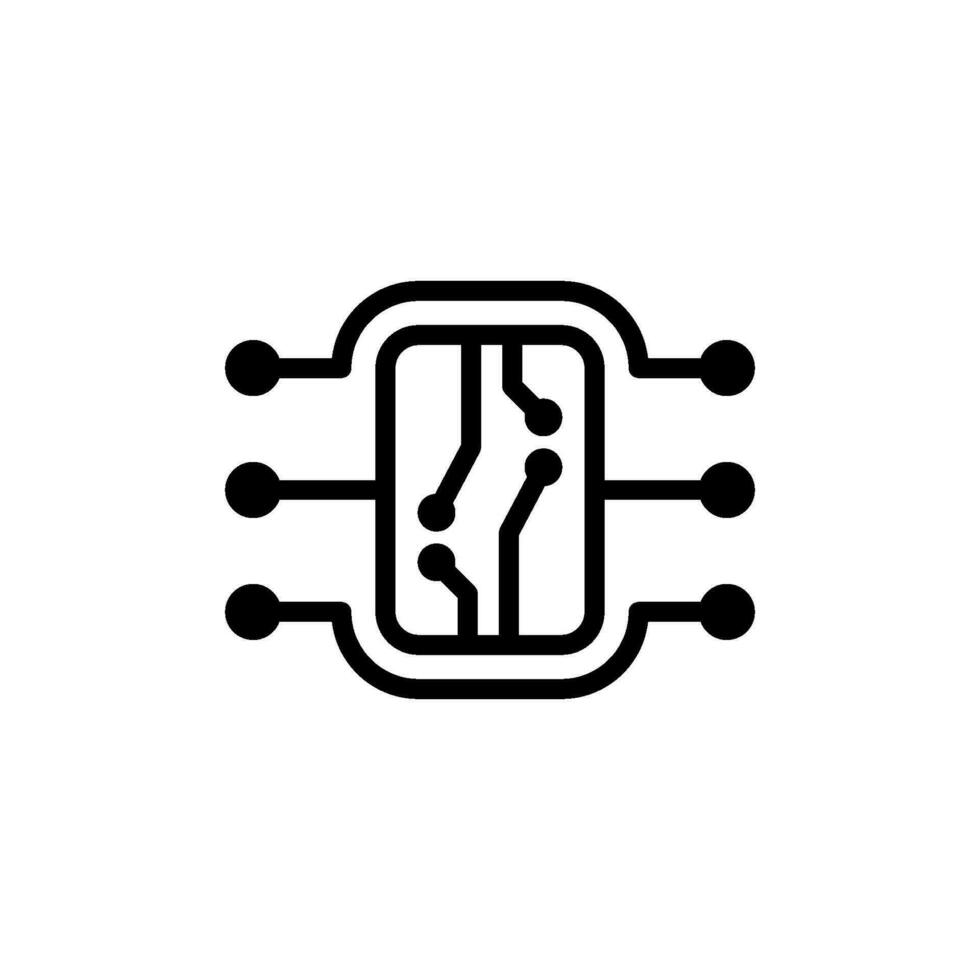 stroomkring elektronisch icoon vector sjabloon