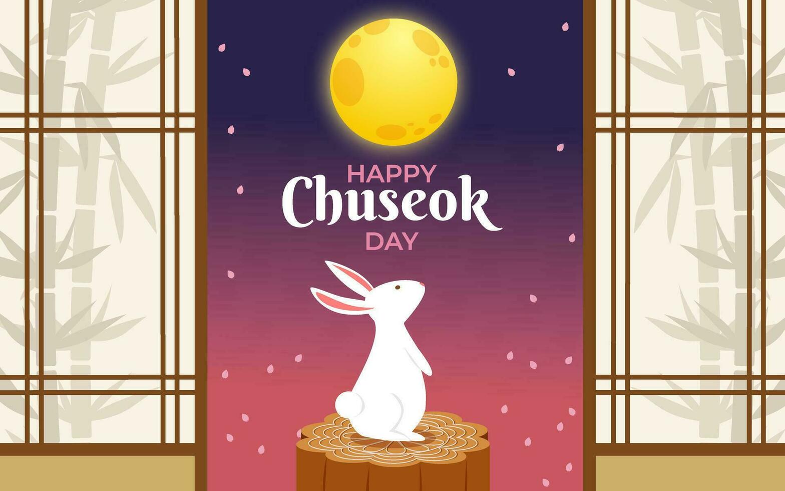 gelukkige chuseok dag achtergrond vector