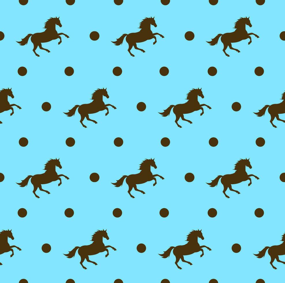 vector naadloos patroon van paard rassen silhouet