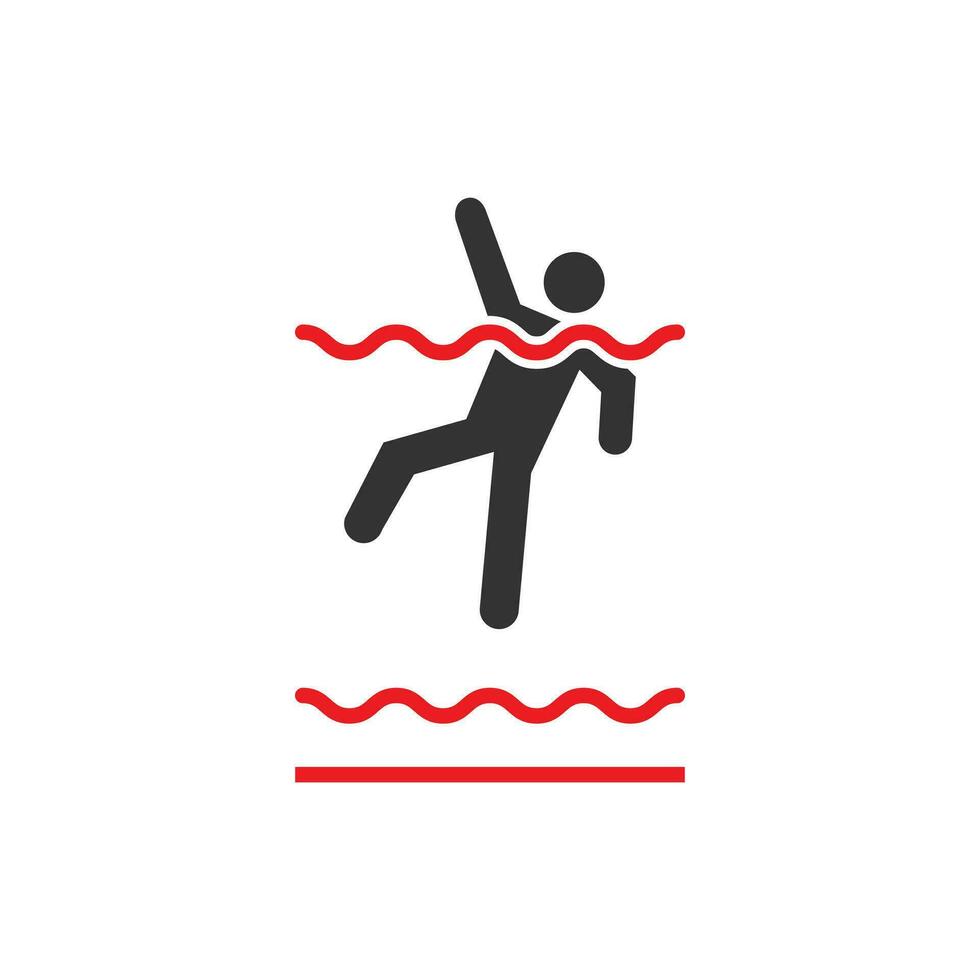 diep water icoon teken vector ontwerp