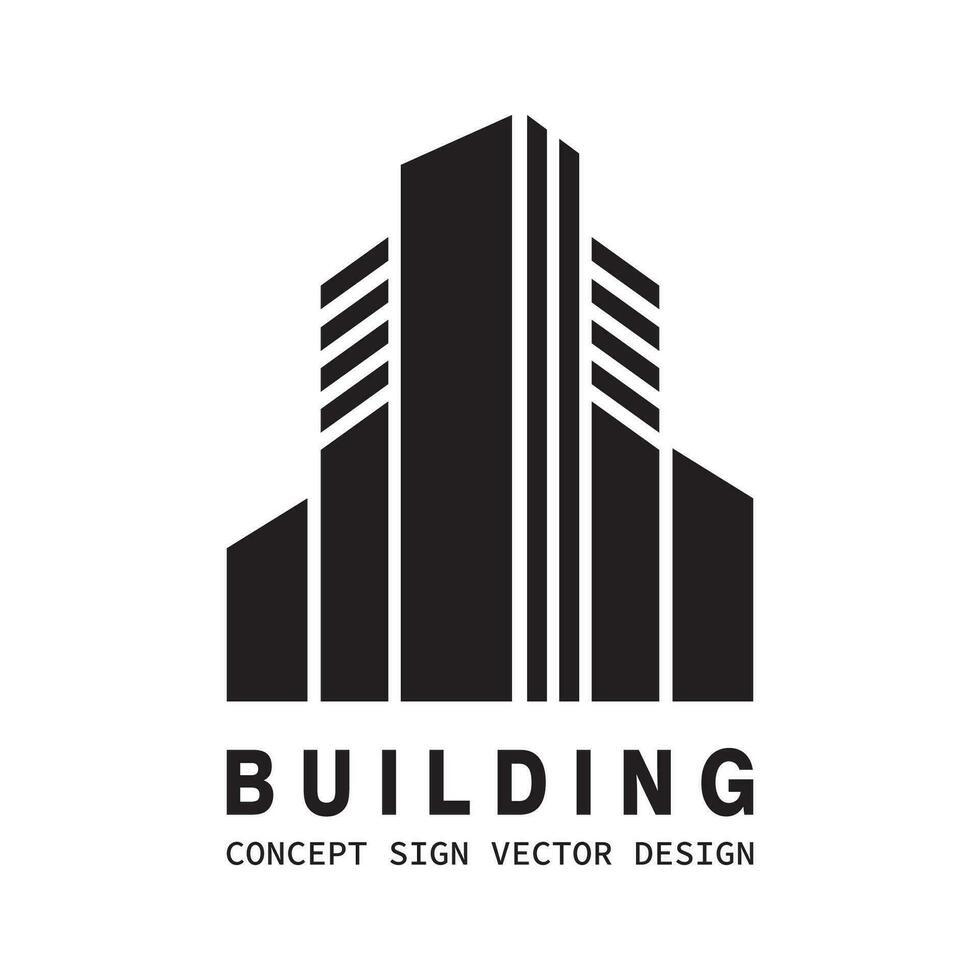 schoon gebouw logo ontwerp inspiratie vector