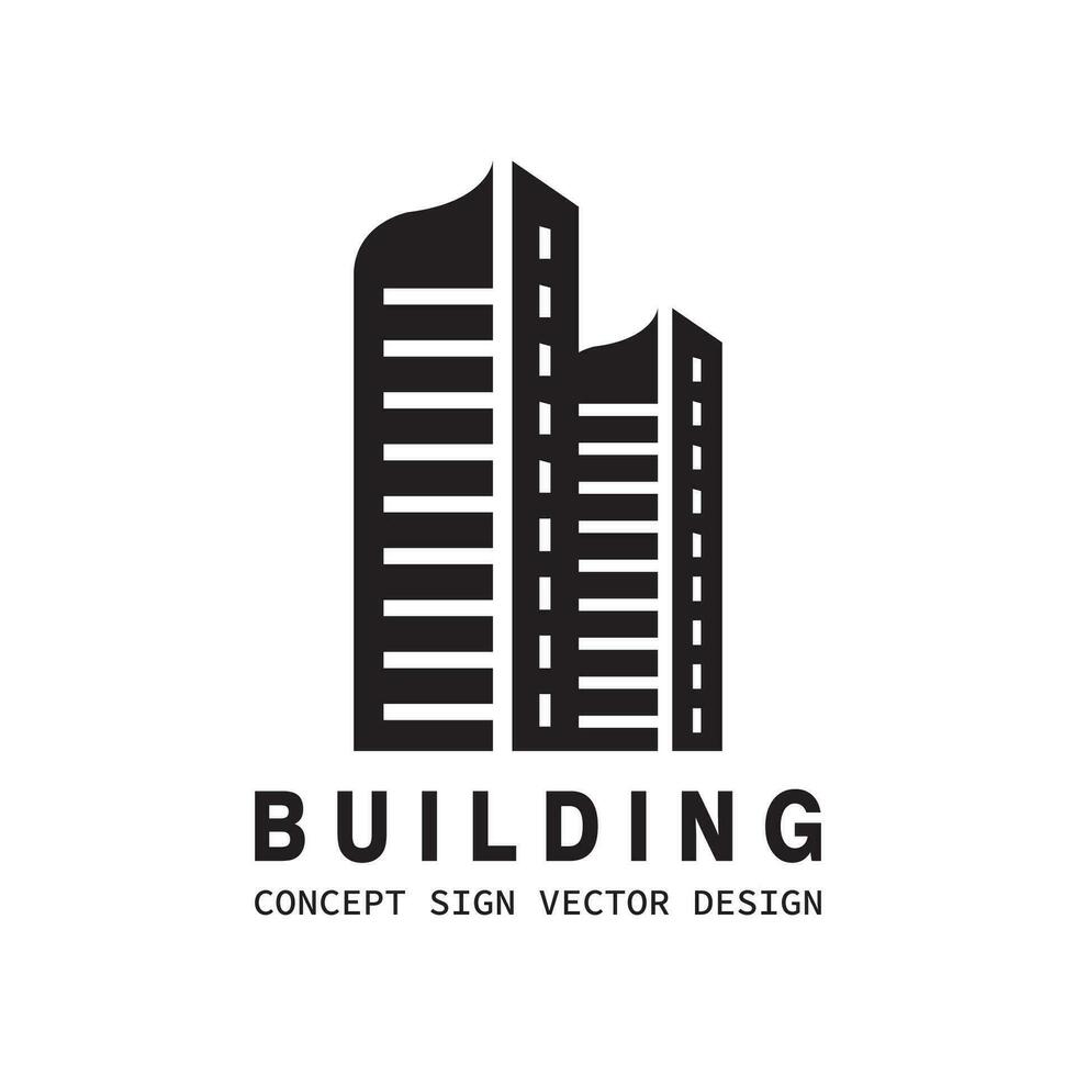 schoon gebouw logo ontwerp inspiratie vector