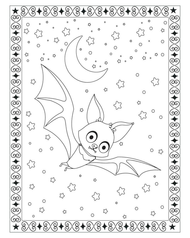 halloween kleur Pagina's voor kinderen, halloween knuppel kleur Pagina's voor kinderen, halloween illustratie, halloween vector, zwart en wit, knuppel vector