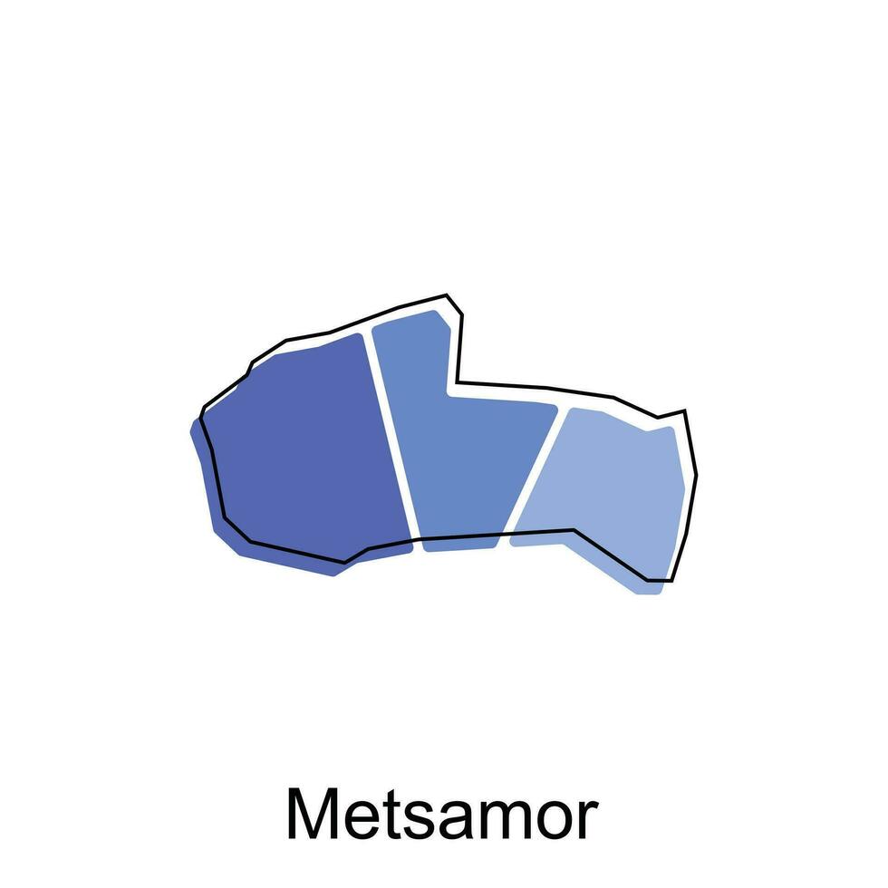 metsamor kaart. vector kaart van Armenië land vector ontwerp sjabloon, geschikt voor uw bedrijf