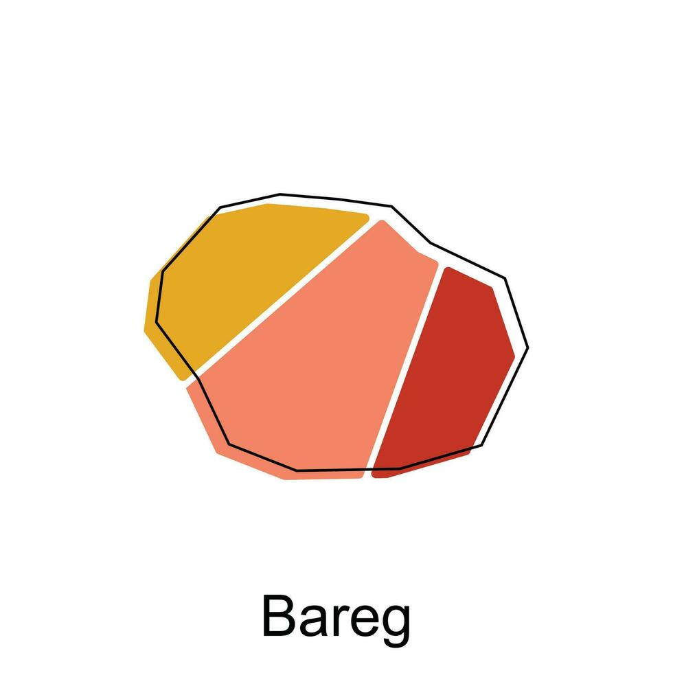 bareg kaart. vector kaart van saudi Arabië hoofdstad land kleurrijk ontwerp, illustratie ontwerp sjabloon Aan wit achtergrond