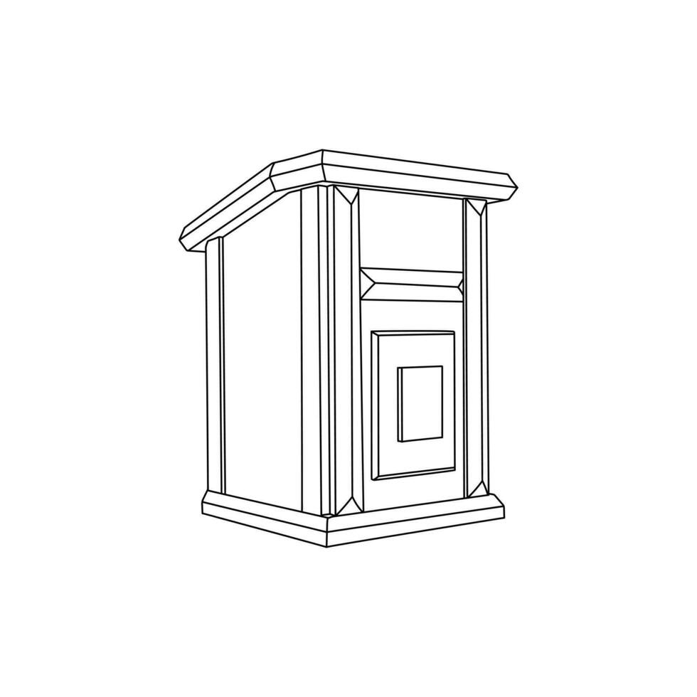 podium lijn kunst ontwerp sjabloon, vector symbool, teken, schets illustratie.