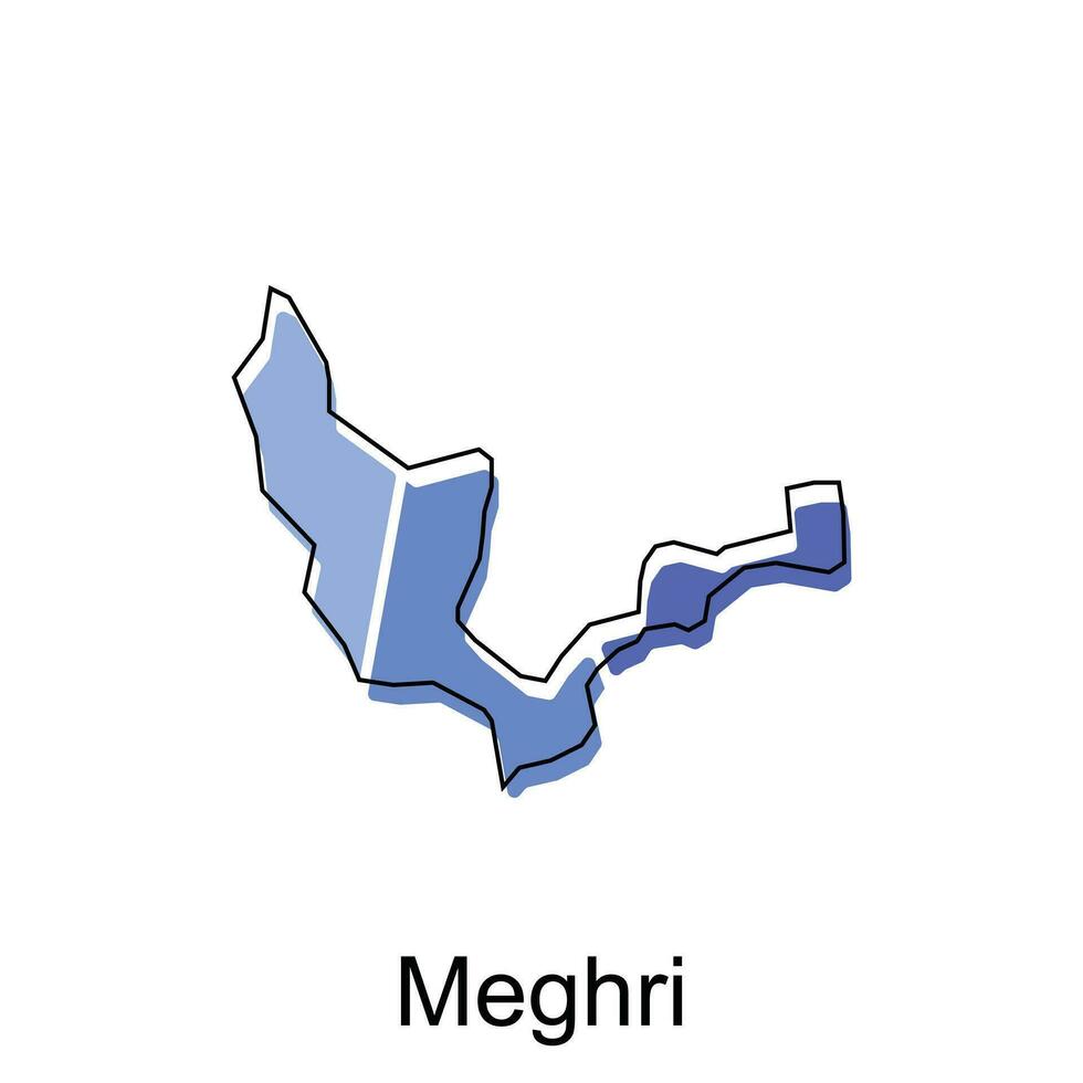 meghri kaart. vector kaart van Armenië land vector ontwerp sjabloon, geschikt voor uw bedrijf