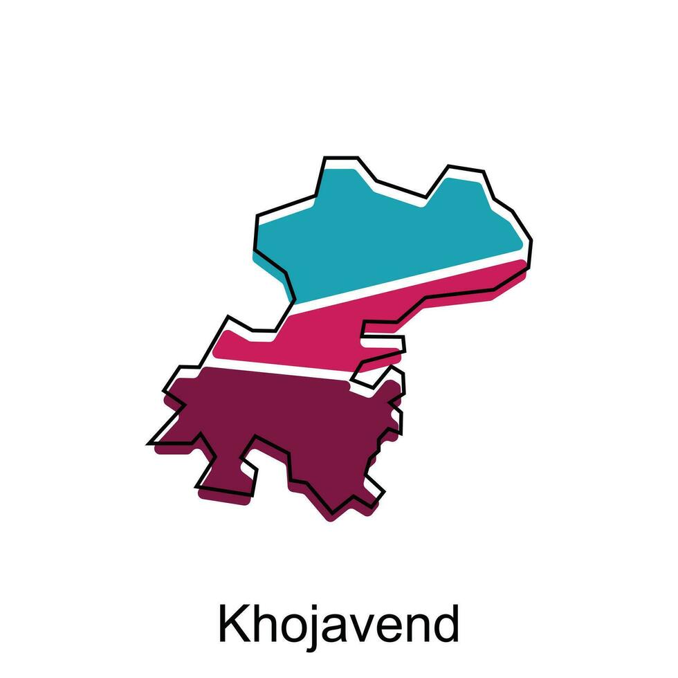 khojavend stad republiek van Azerbeidzjan kaart vector illustratie, vector sjabloon met schets grafisch schetsen stijl geïsoleerd Aan wit achtergrond