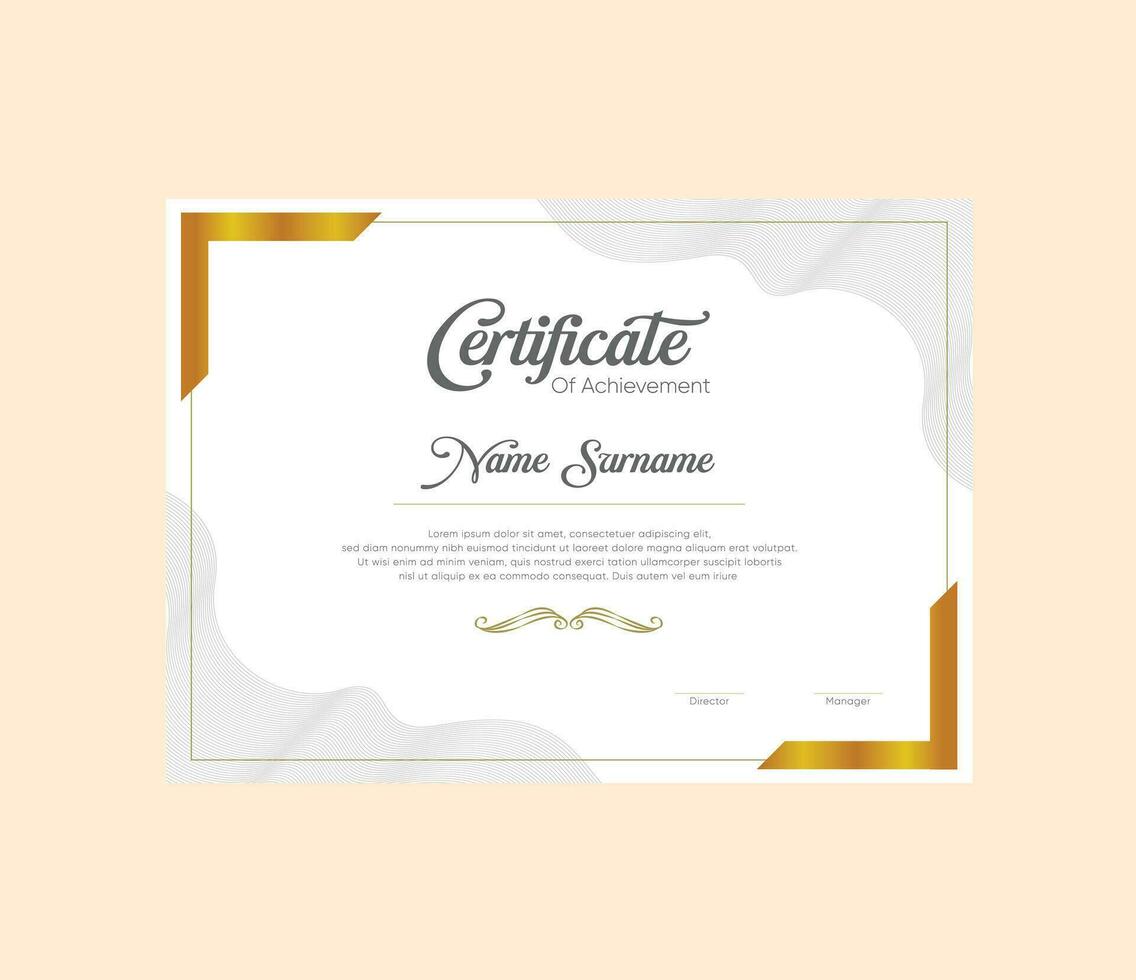 gemakkelijk certificaat ontwerp vector