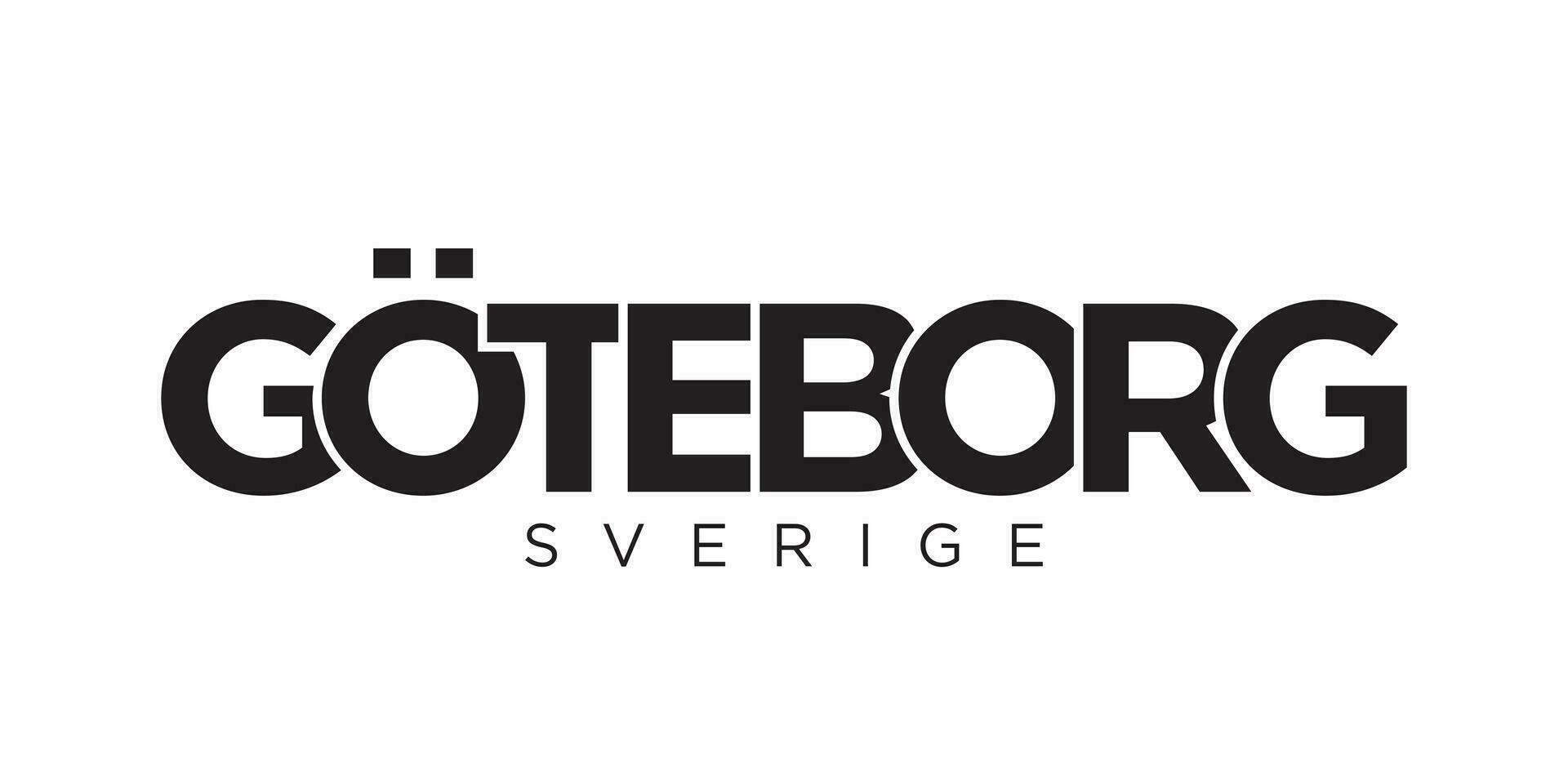 Göteborg in de Zweden embleem. de ontwerp Kenmerken een meetkundig stijl, vector illustratie met stoutmoedig typografie in een modern lettertype. de grafisch leuze belettering.