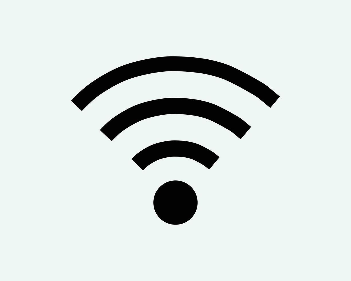 Wifi signaal icoon internet verbinding lijn bars vol bar zwart wit silhouet teken symbool icoon vector grafisch clip art illustratie artwork pictogram