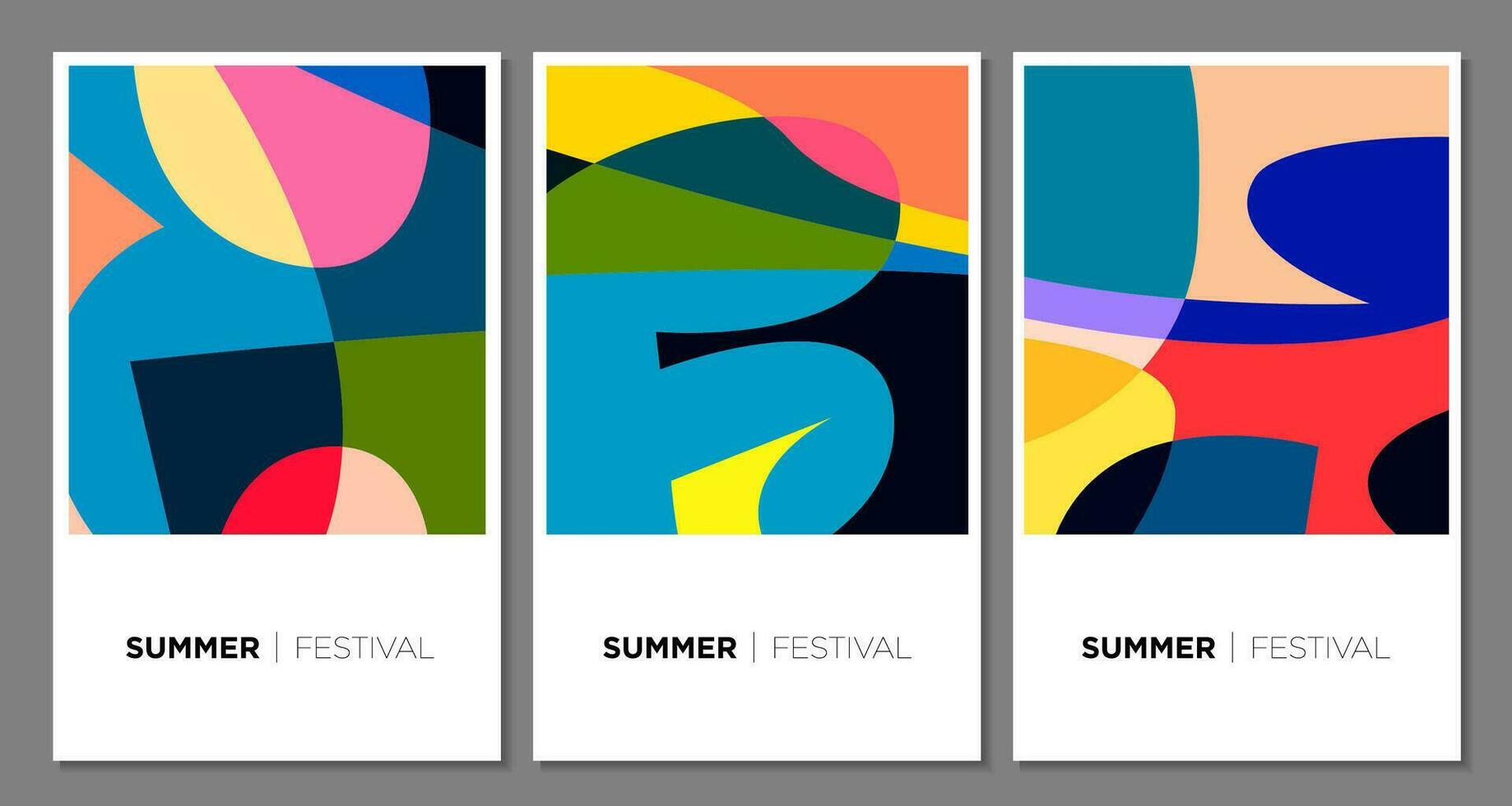 vector kleurrijk abstract achtergrond voor zomer festival 2023