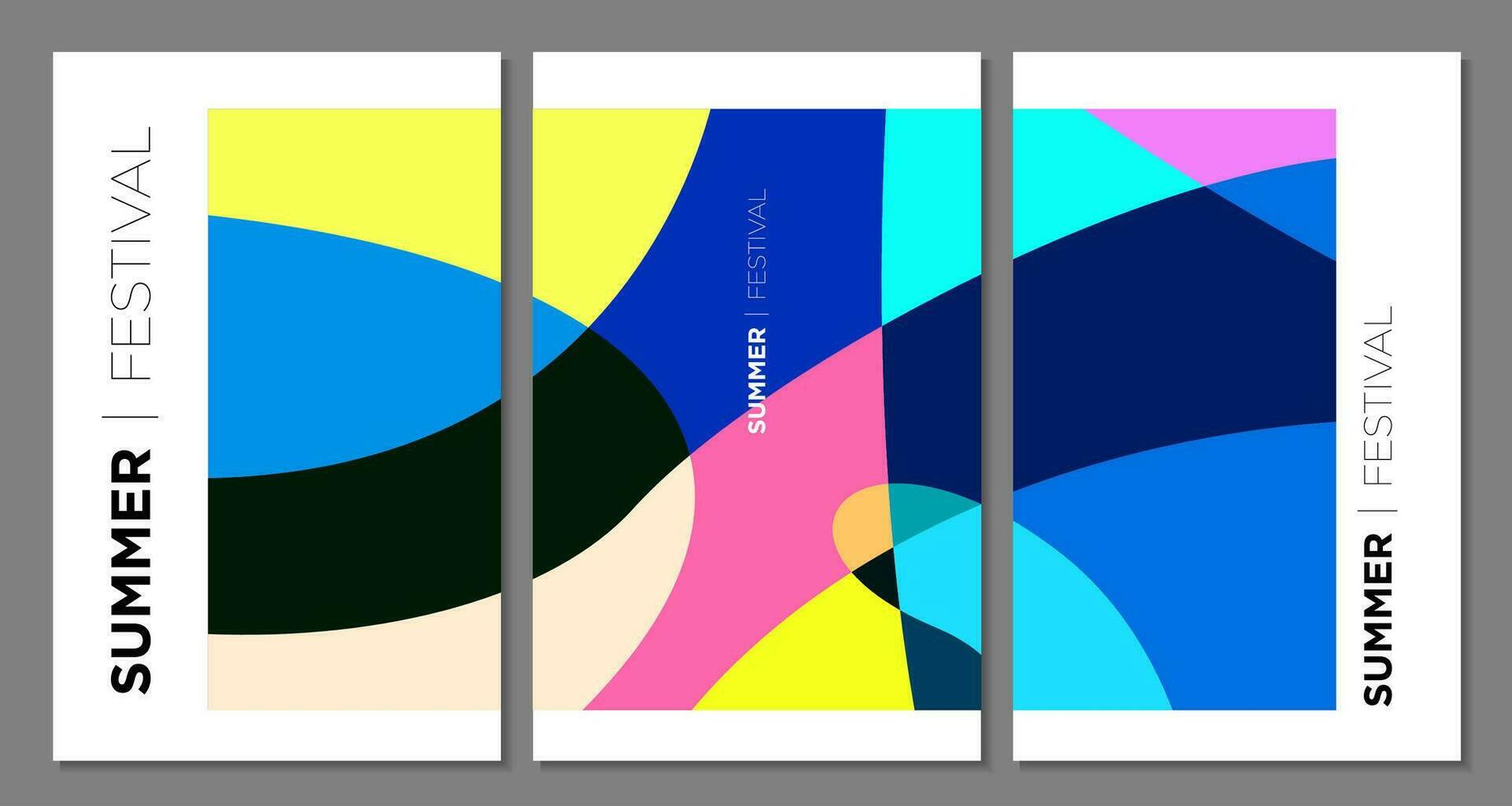 vector kleurrijk abstract achtergrond voor zomer festival 2023