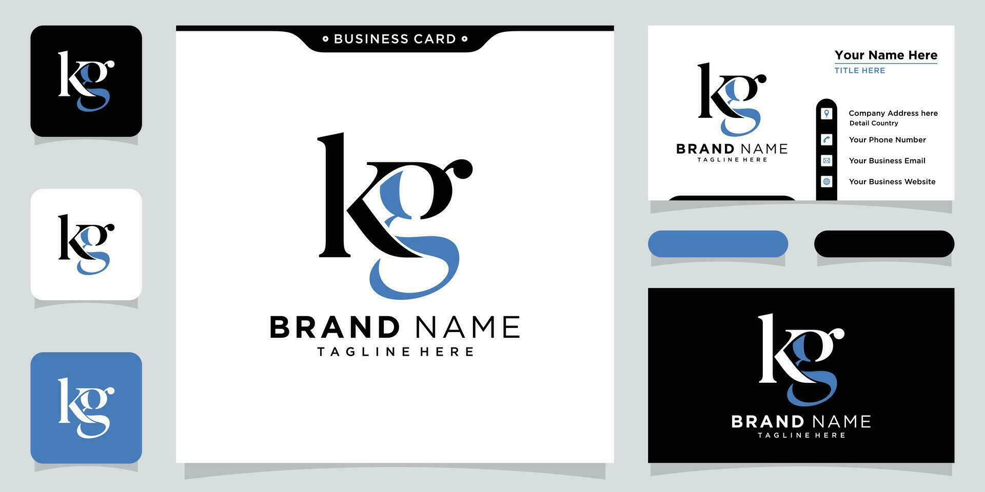 modern brief kg logo ontwerp vector. eerste gekoppeld brief kg logo ontwerp met creatief, vector illustratie