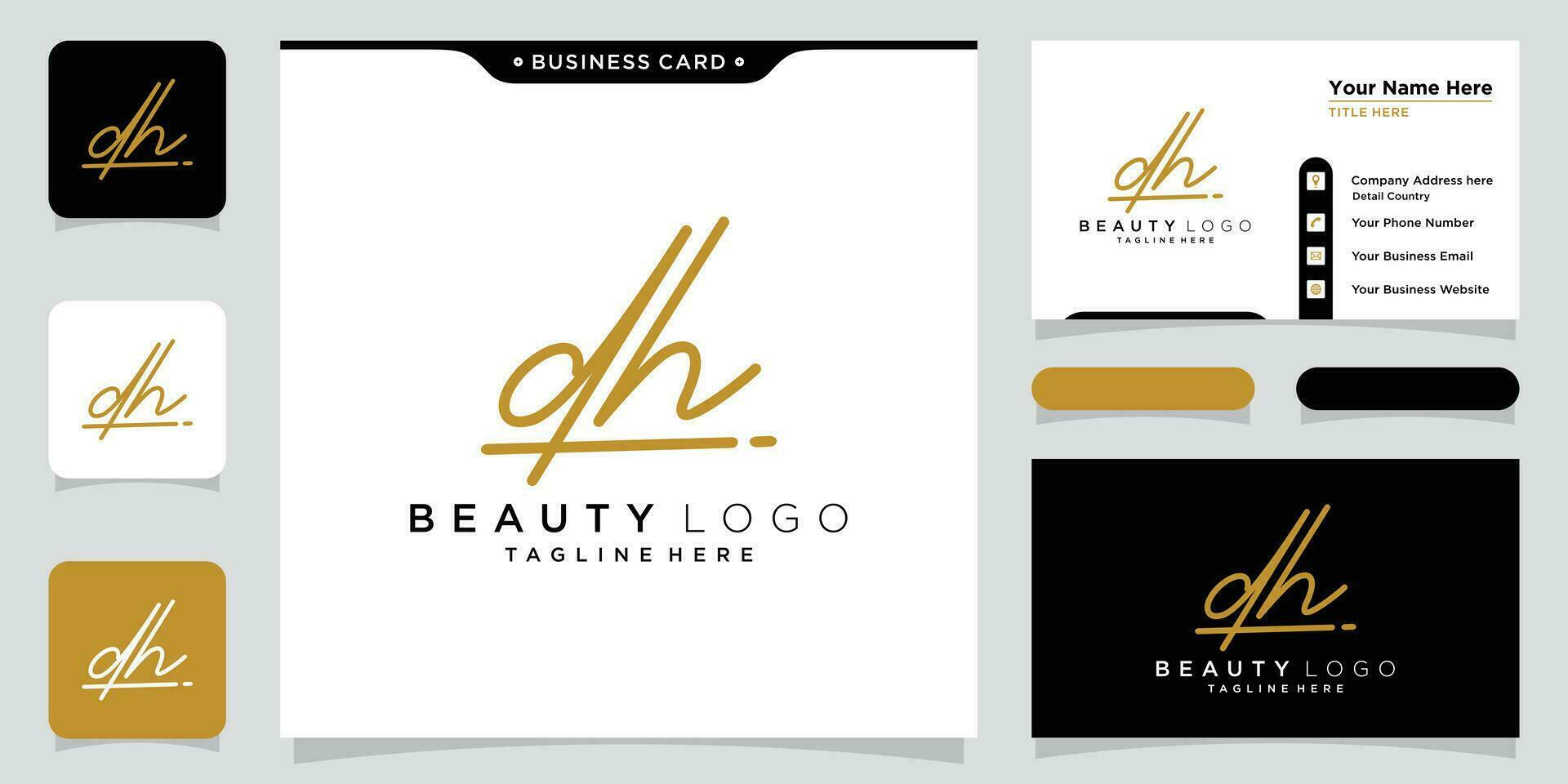 dh eerste handschrift logo vector