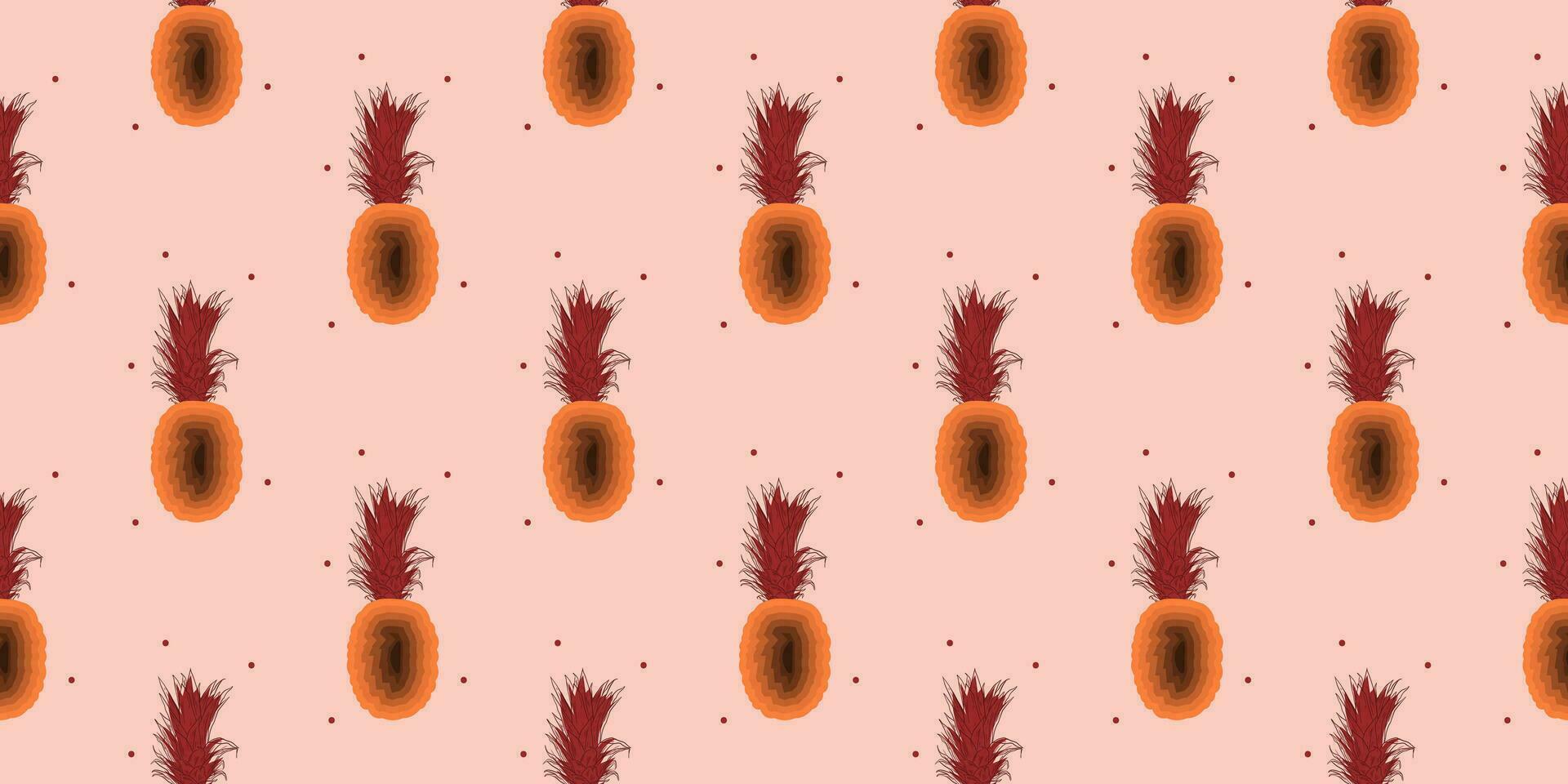 uniek abstract zomer ananas fruit naadloos patroon achtergrond vector