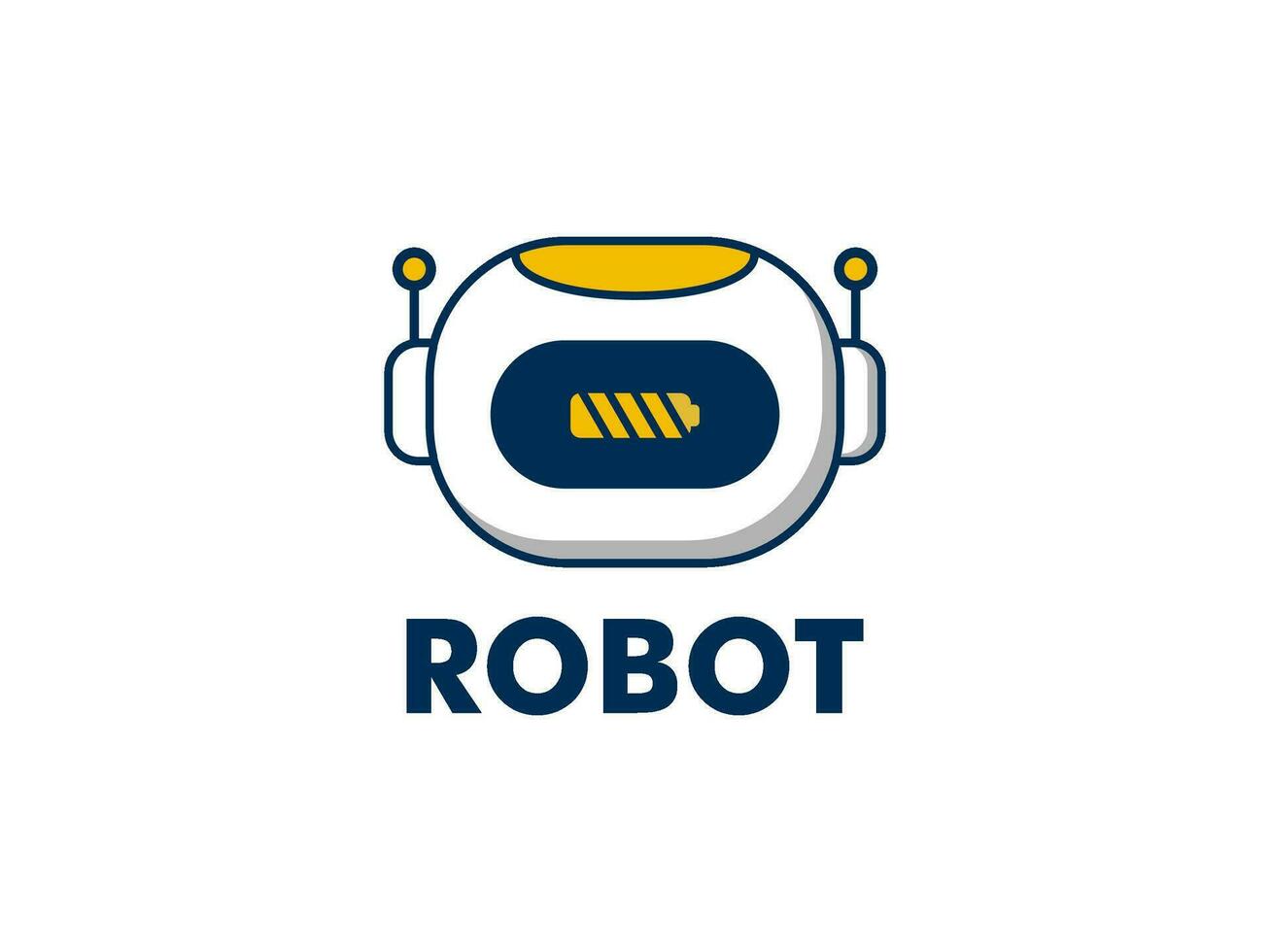 robot of bot logo. modern gesprek automatisch technologie logo ontwerp vector sjabloon