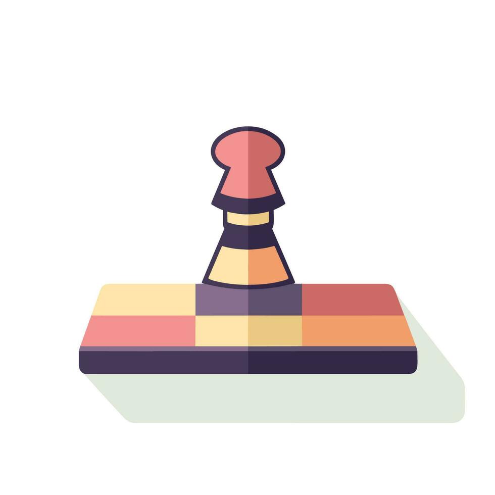 vector van een levendig schaak stuk Aan een minimalistische wit achtergrond